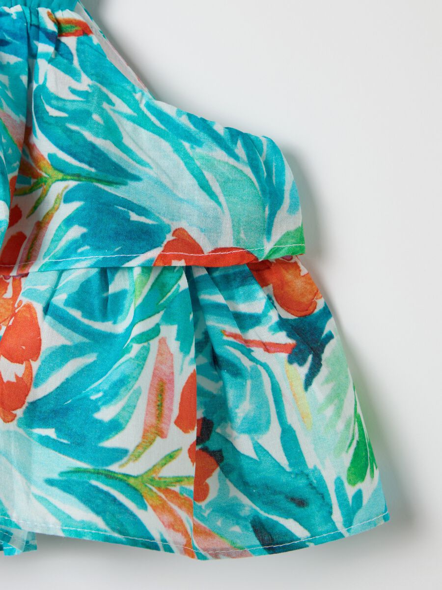 Multicoloured blouse with flounces in cotton_3