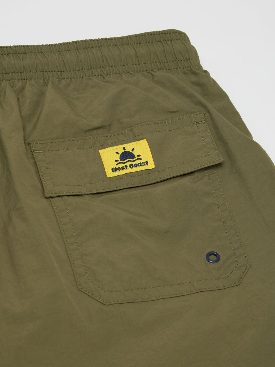 Men's Green Regular Fit Swim Shorts_1