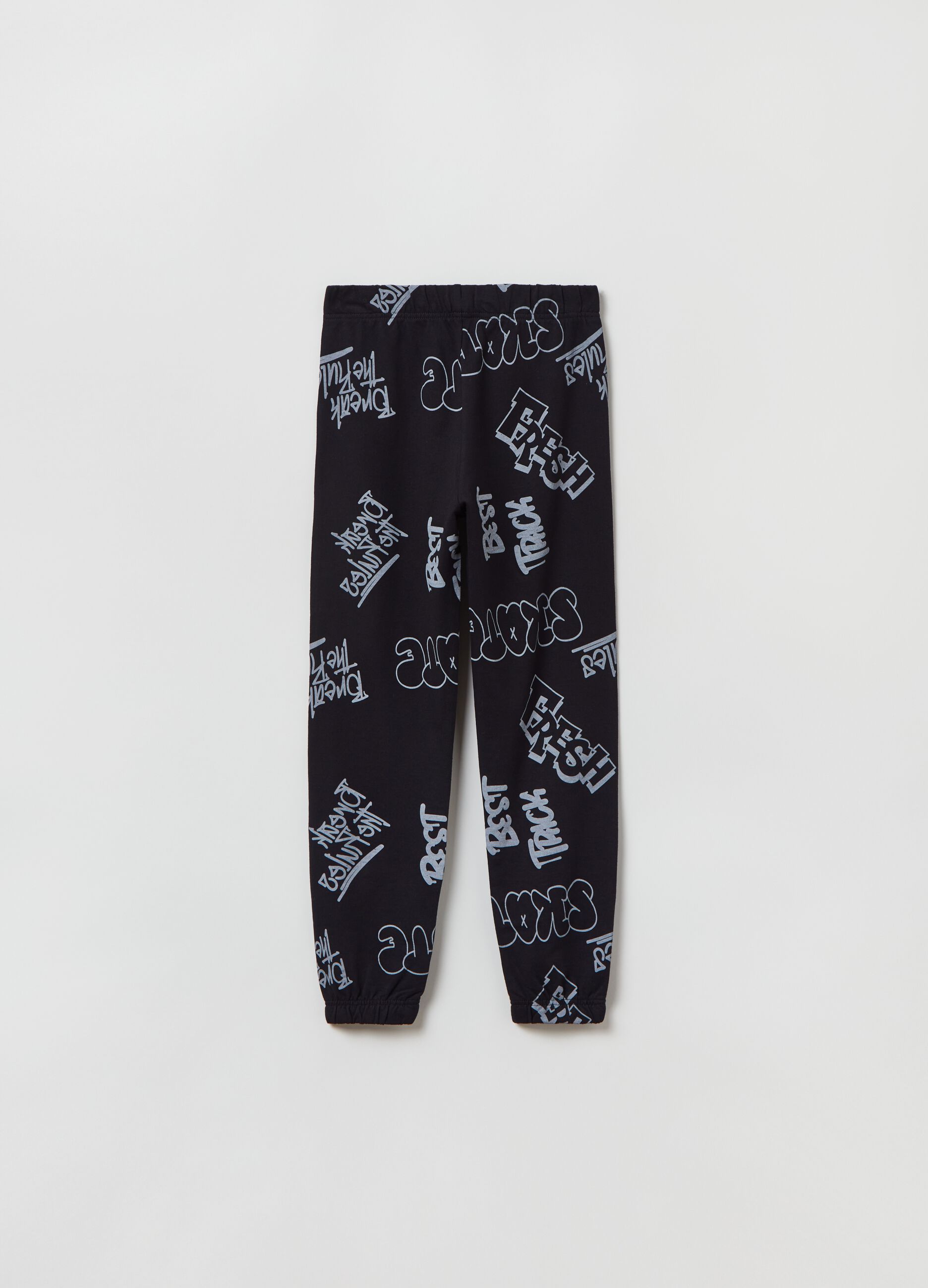 Joggers con profili elasticati e stampa _1