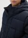 Blue padded boy's regular fit jacket with zip and hood_2