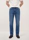 Blue comfort-fit stretch cotton jeans_1