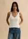 White tank top in pure knitted cotton_2