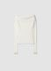 White viscose-blend fitted boat-neck top_3