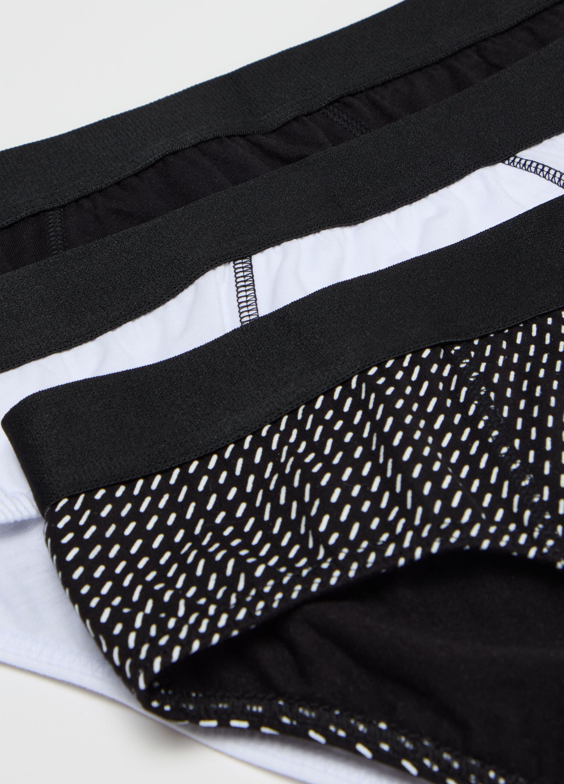 Set cinque slip in cotone bio micro fantasia da Uomo OVS