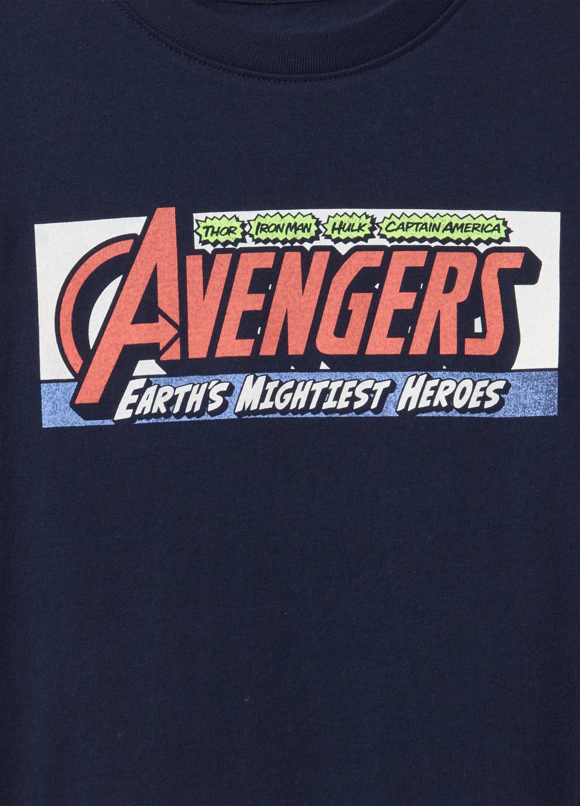 Blue Avengers T-shirt with graphic print