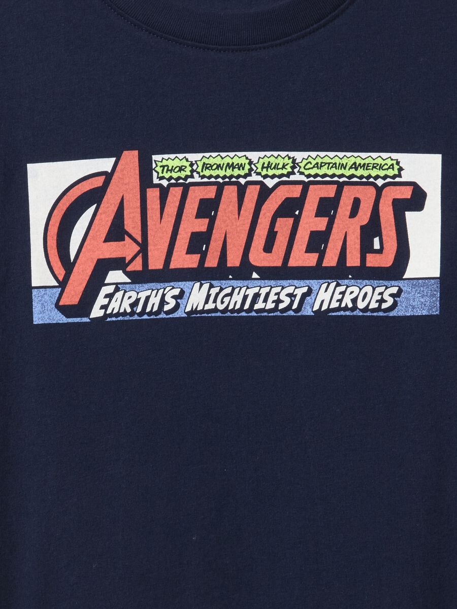 Blue Avengers T-shirt with graphic print_1
