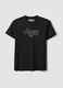 Black pure cotton regular fit t-shirt with print_0