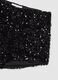Shorts in velour nero regular fit con paillettes_5
