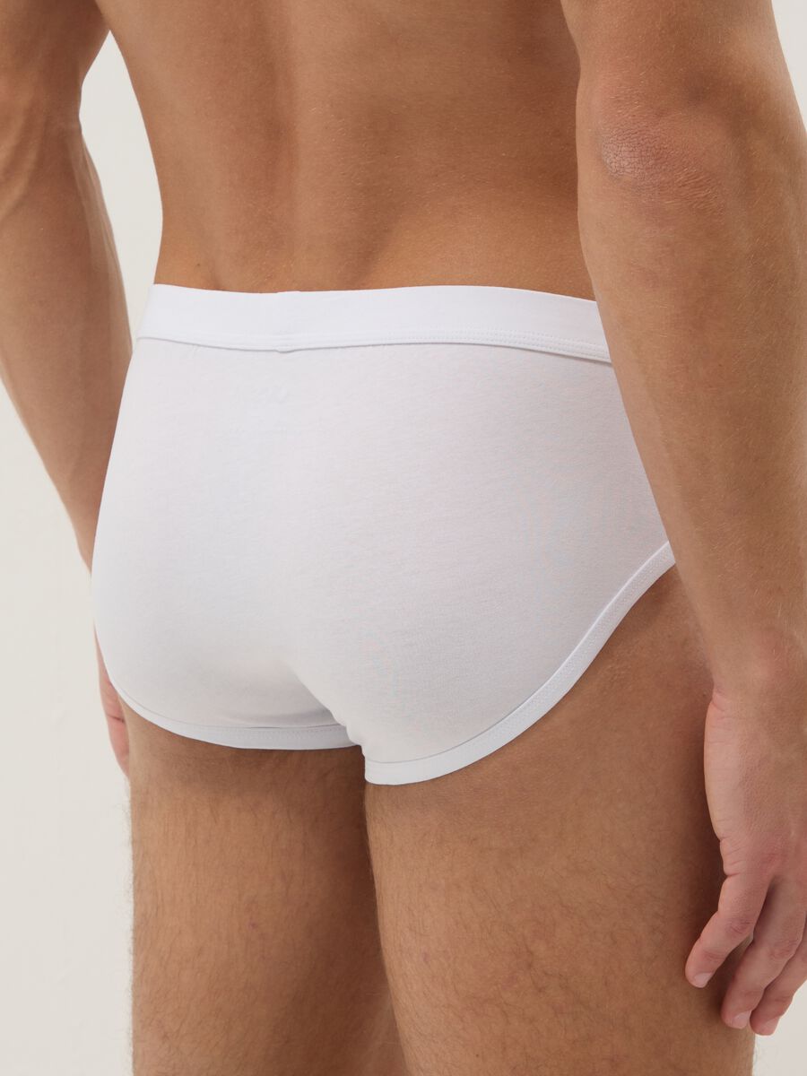 Tripack slip in cotone elasticizzato bianco regular fit_2