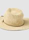 Beige fedora in pure paper fabric_2