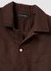 Brown linen-blend bowling-collar shirt_5