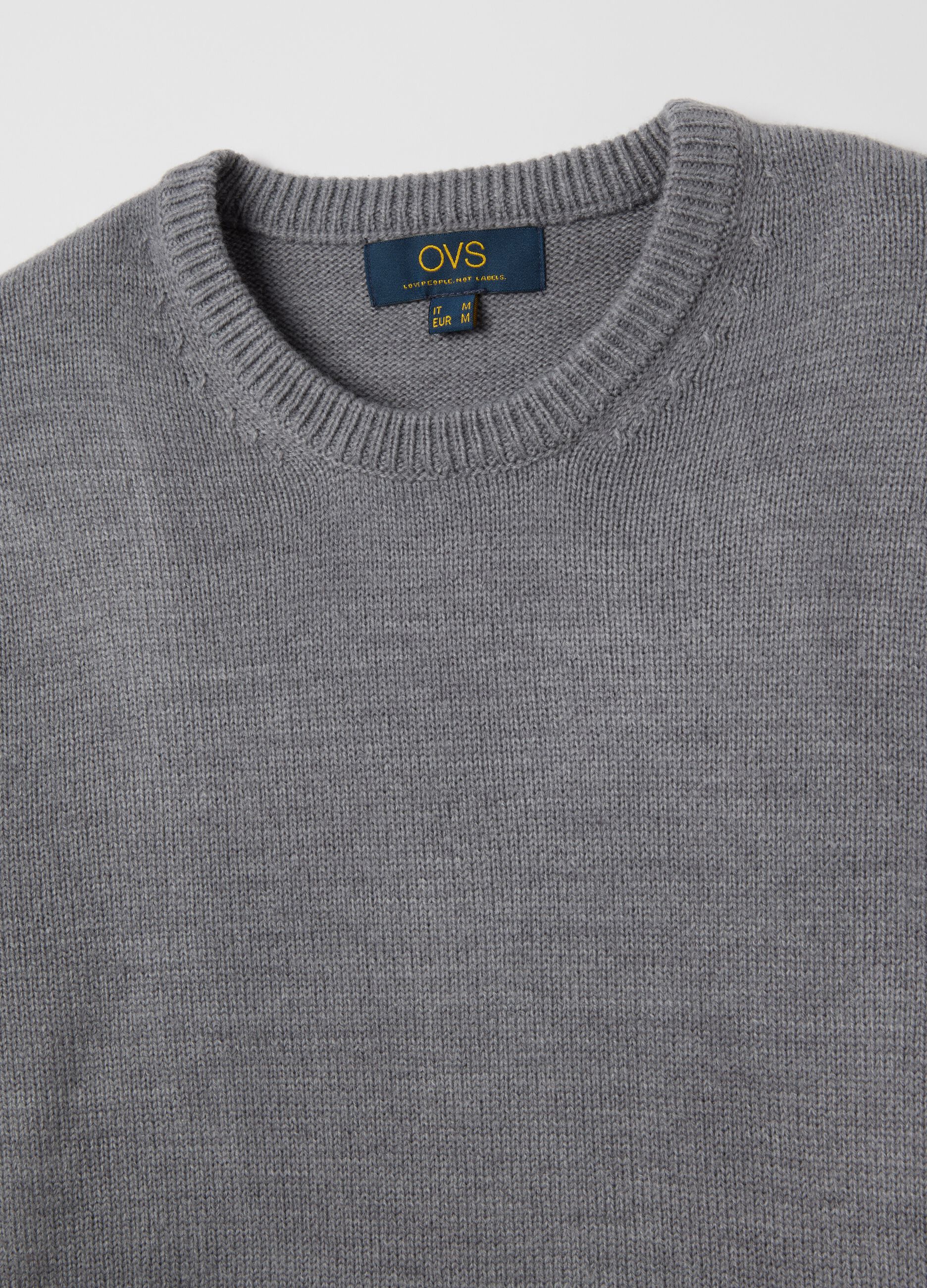 Grey Regular Fit Crew Neck Jumper