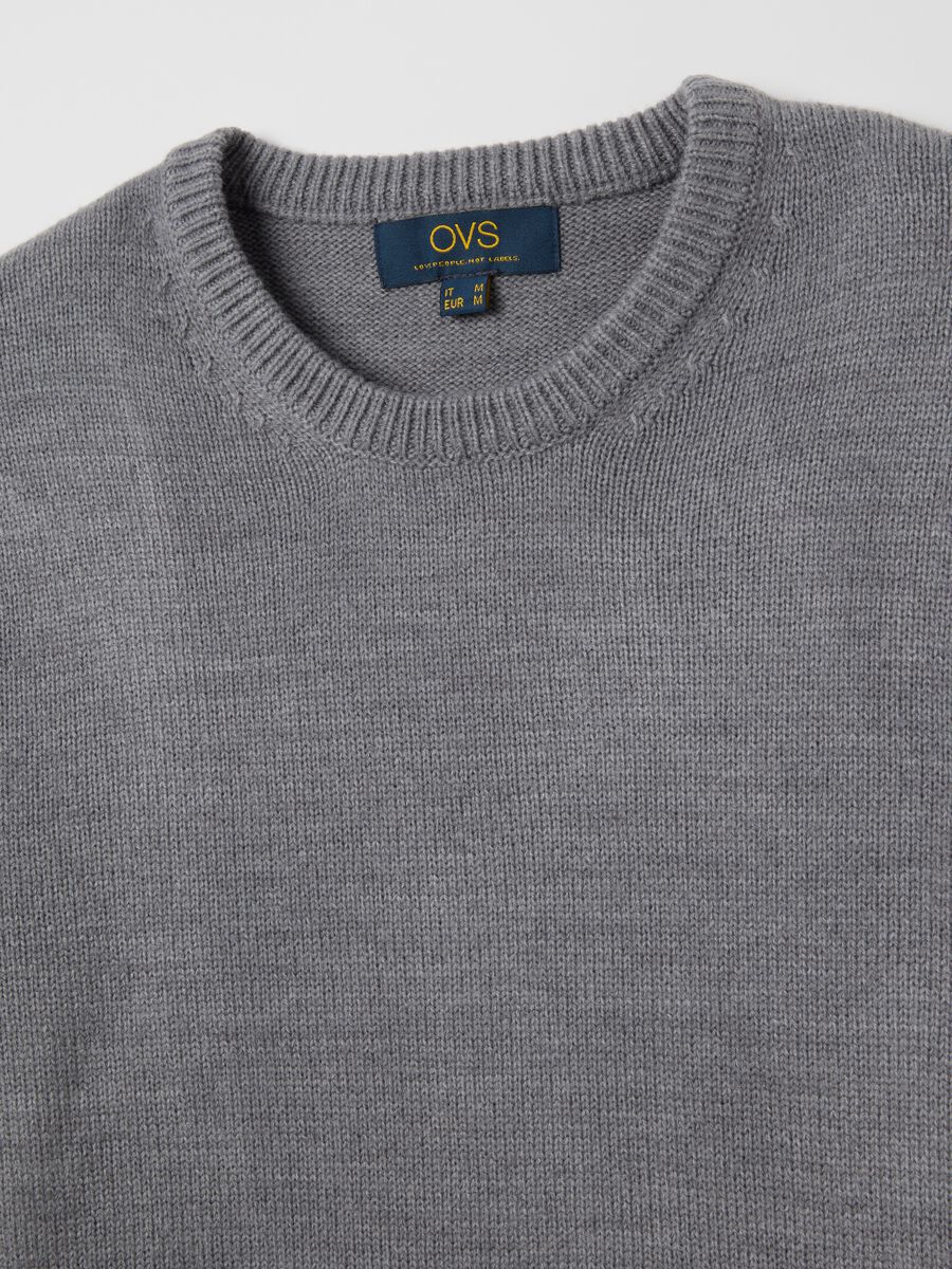 Grey Regular Fit Crew Neck Jumper_1