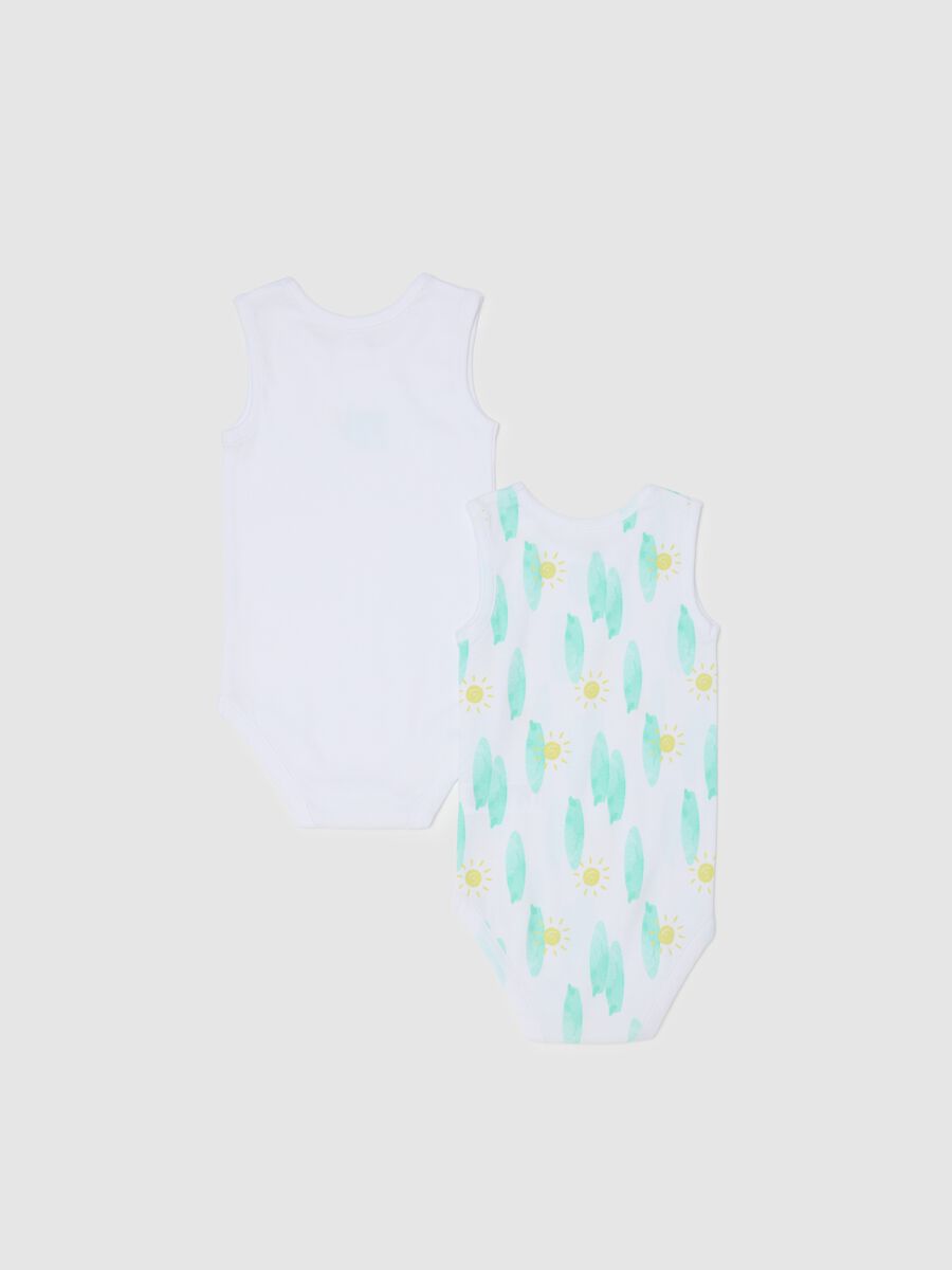 Multicoloured pure cotton child's bodysuit with design_1