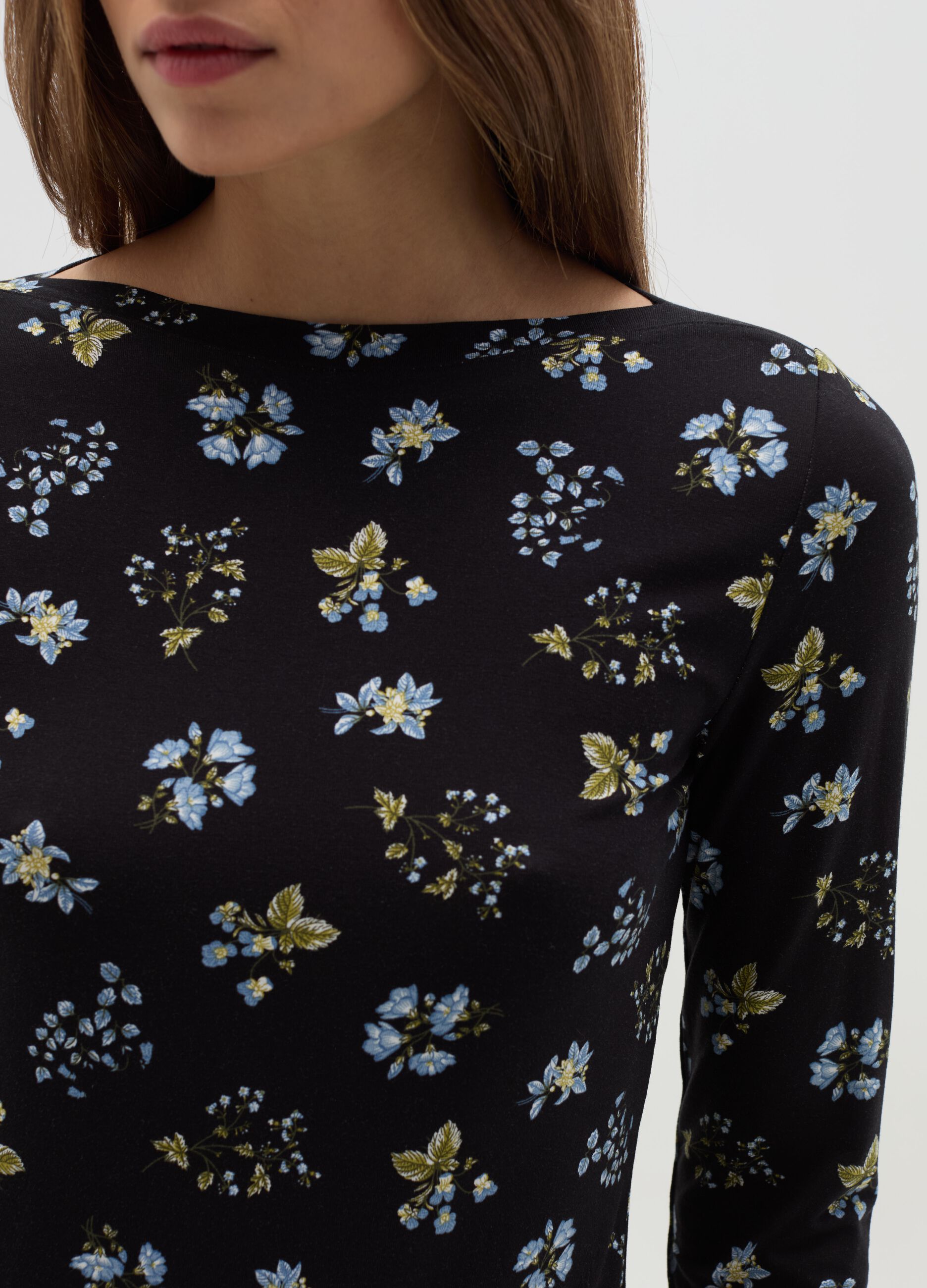T-shirt a maniche lunghe con stampa