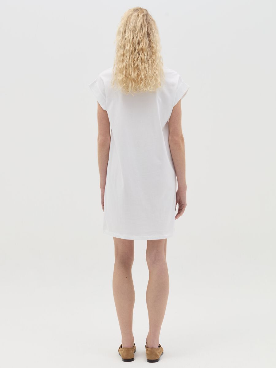 Essential white cotton T-shirt dress_3