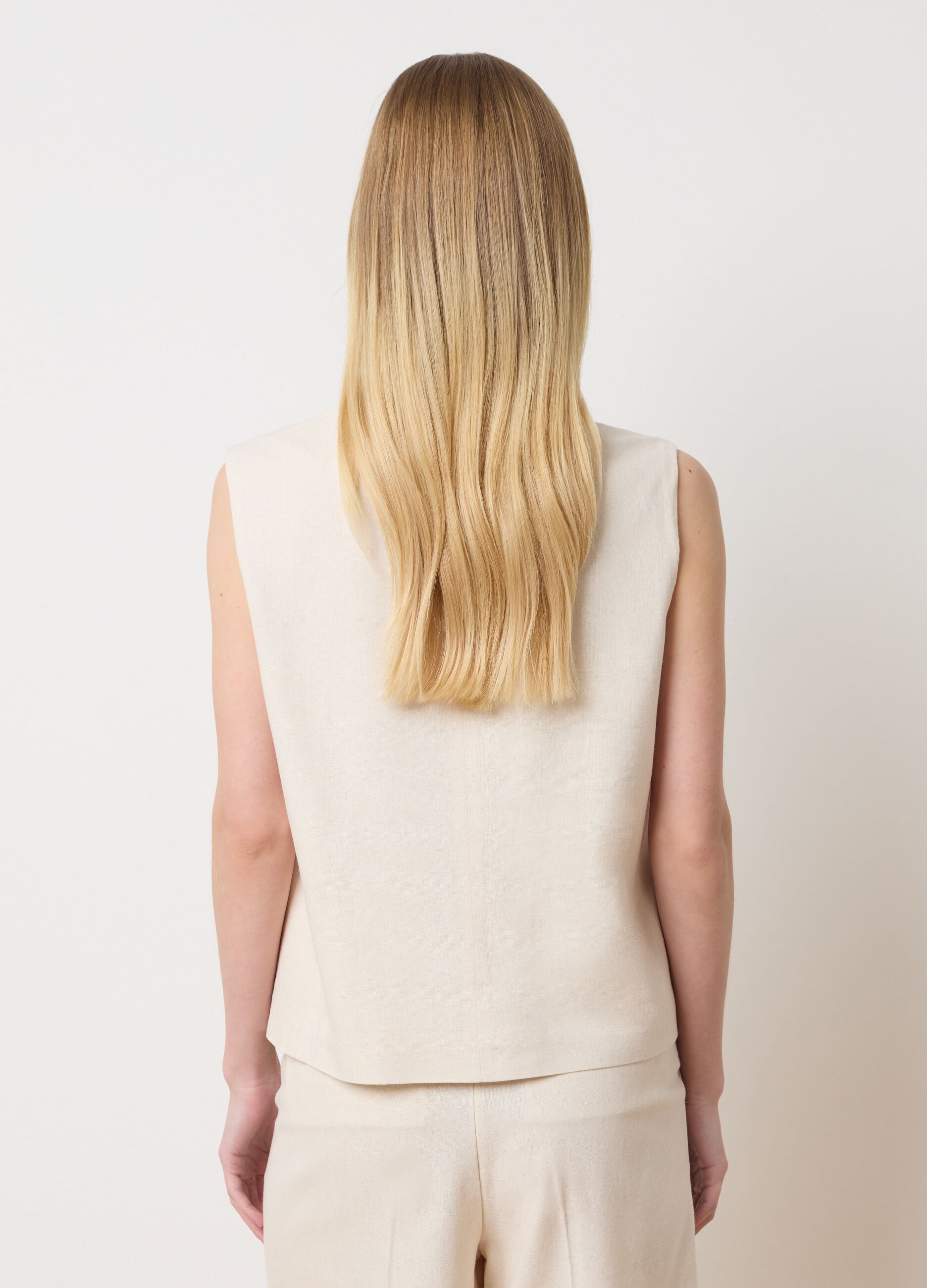 Gilet with V neck