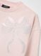 Girls' cotton blend pink sweatshirt with bow_3