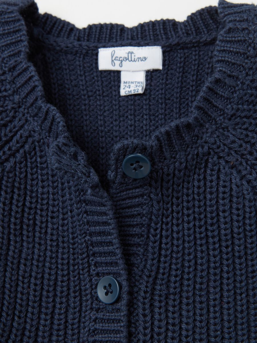 Cotton cardigan with openwork design_2