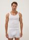 White pure cotton vest regular fit_0