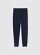 Blue regular fit leggings_4