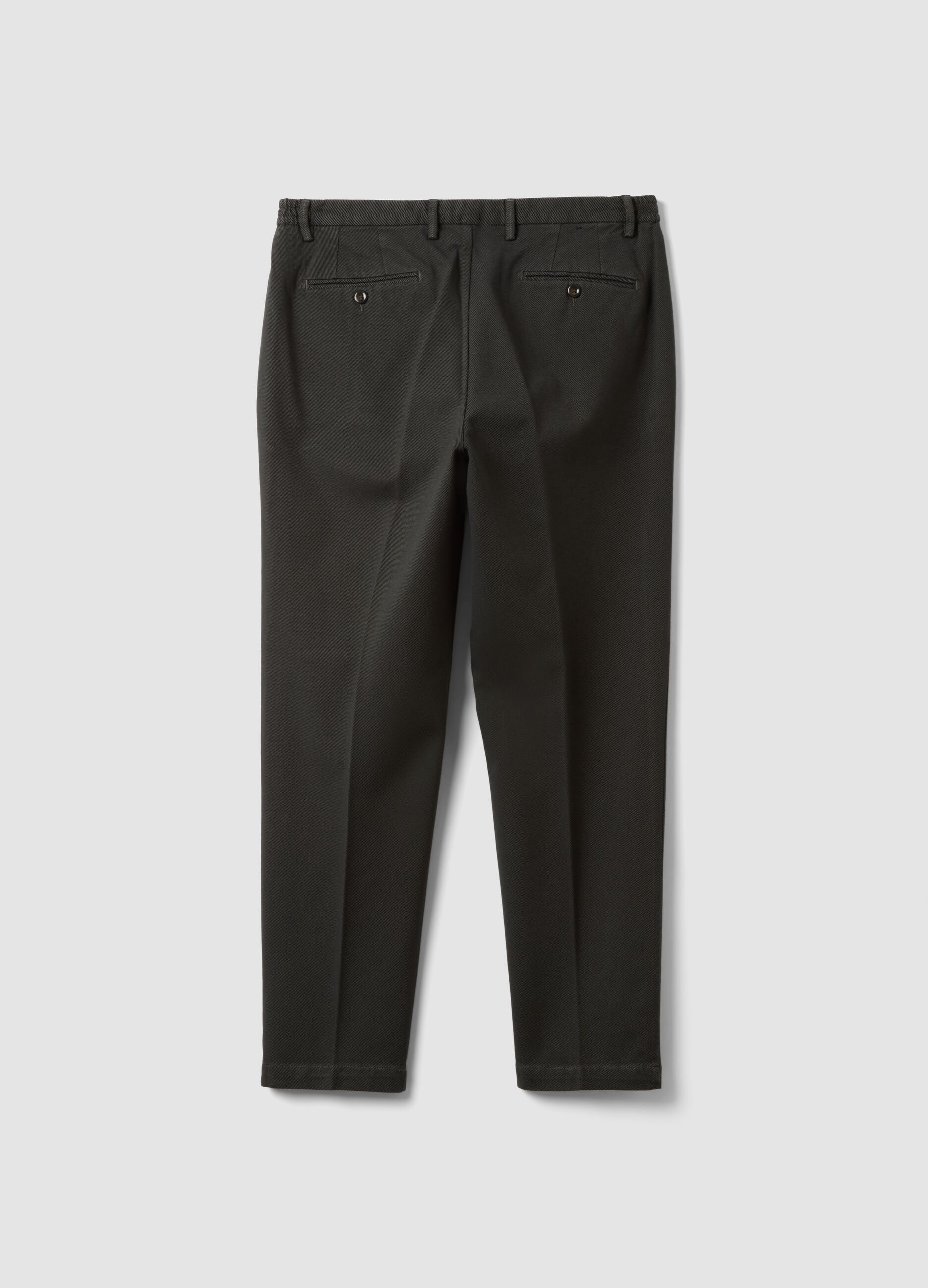 Pantaloni chino marroni in cotone e modal elasticizzato