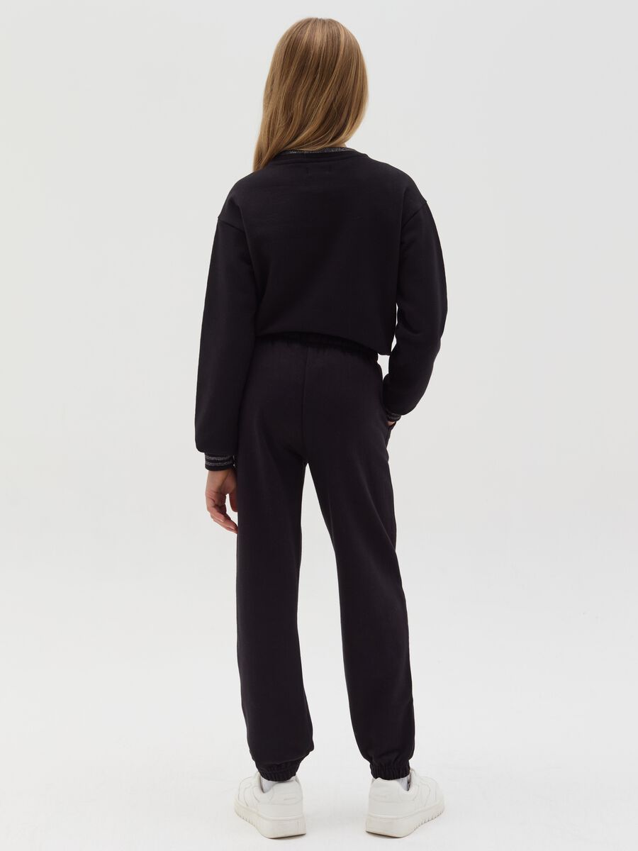 Fleece joggers with print_2