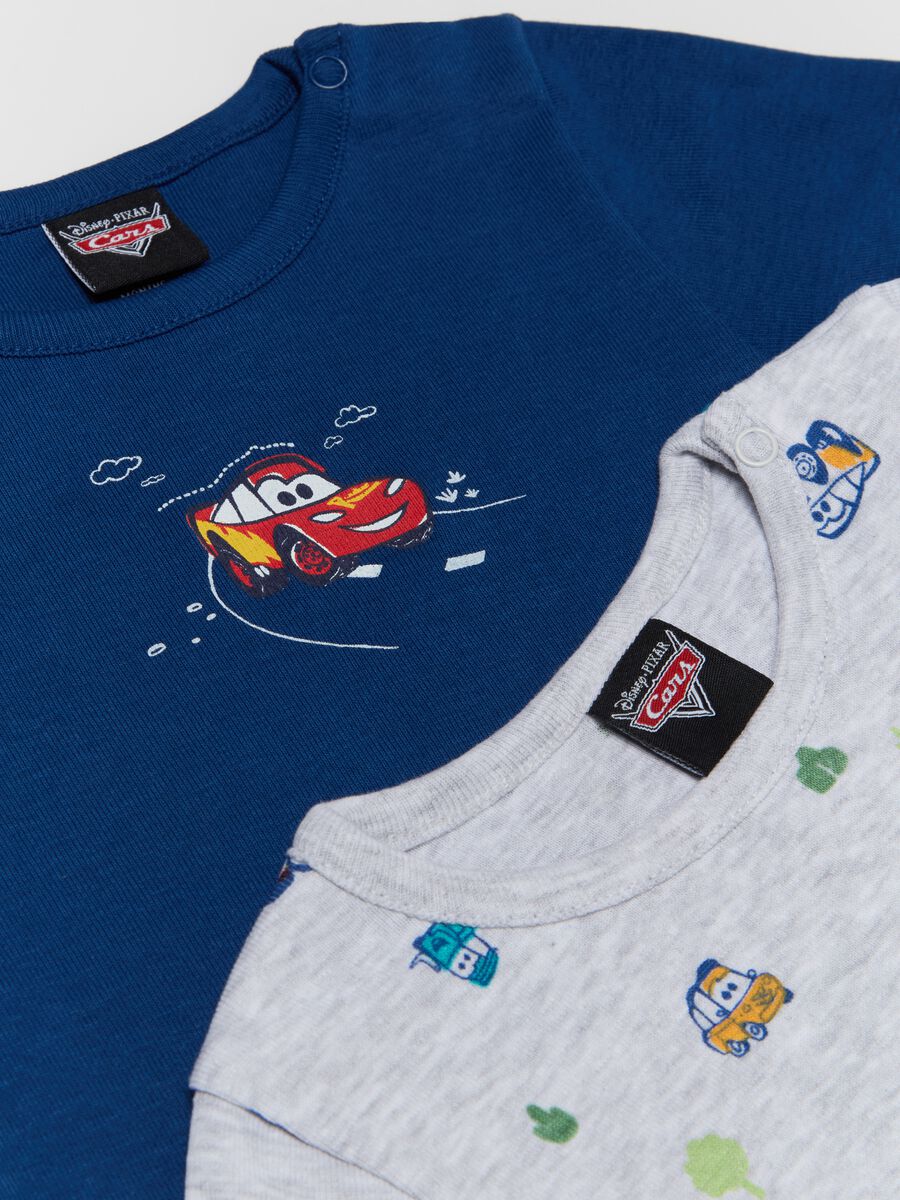 Two-pack short-sleeved bodysuits with Cars print_2