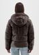 Brown The Iconic Puffer with Hood and Sherpa Details_3