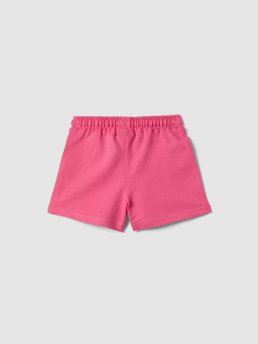 Girls&rsquo; pink pure cotton shorts, regular fit_1