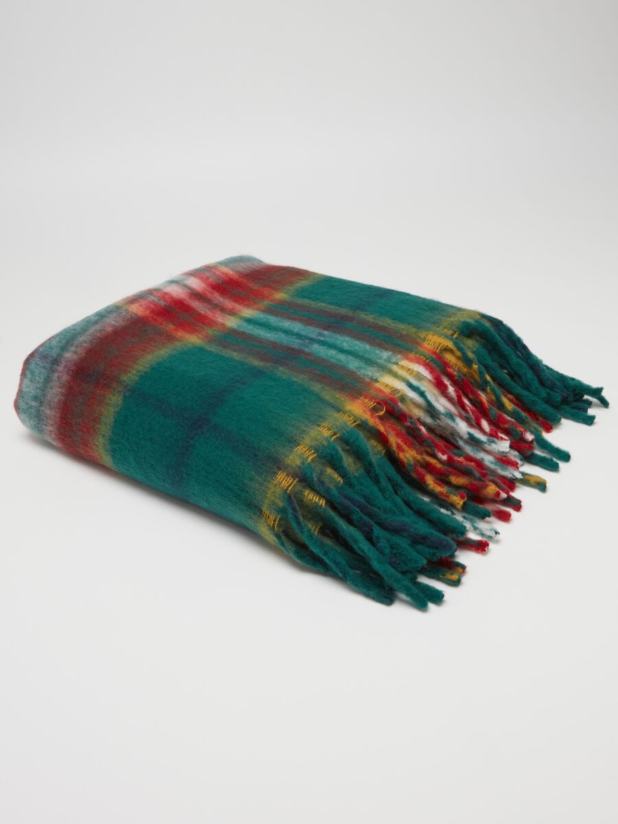 Fleece blanket with tartan pattern_0