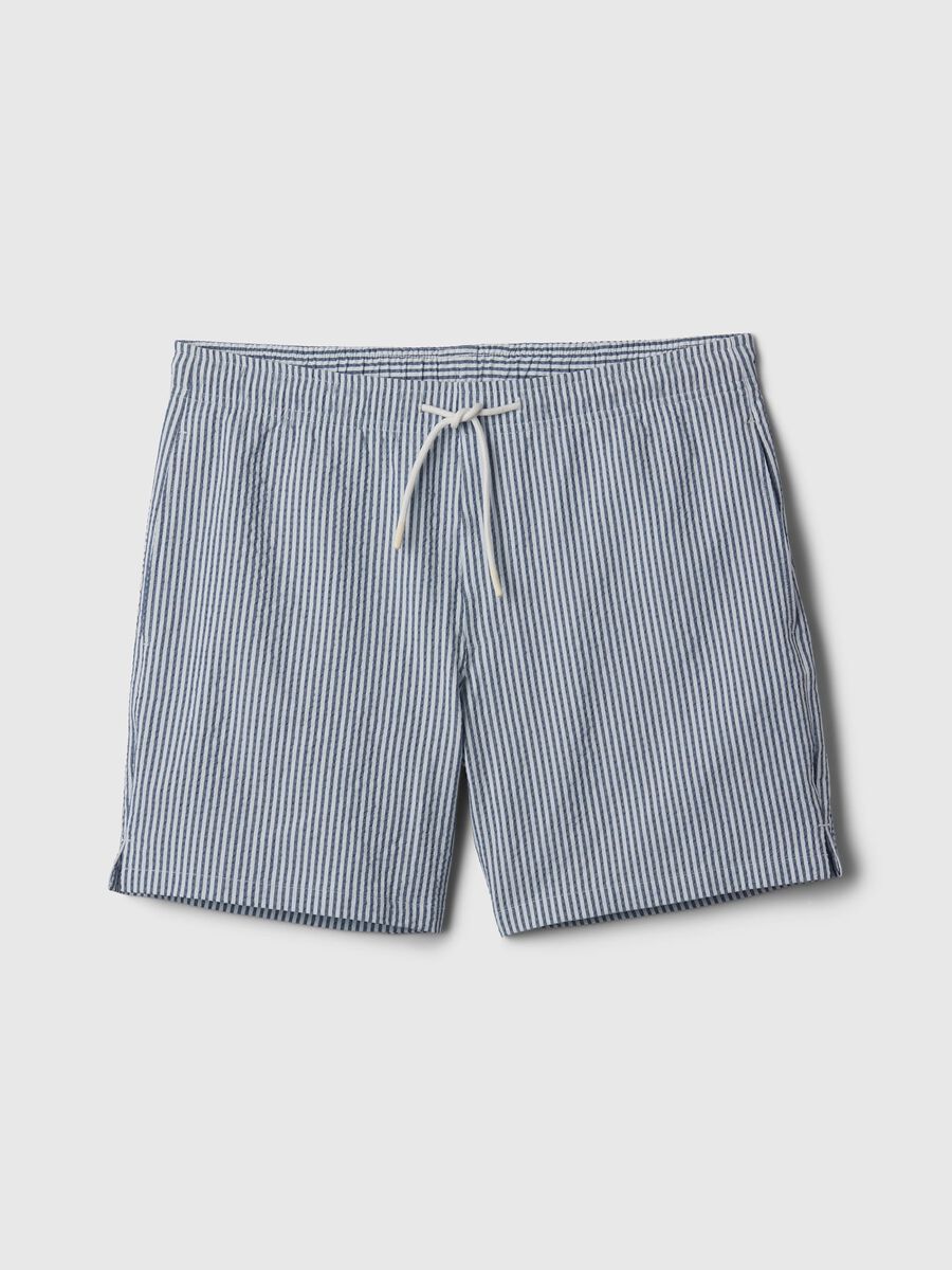 Swimming trunks with pattern and drawstring_4
