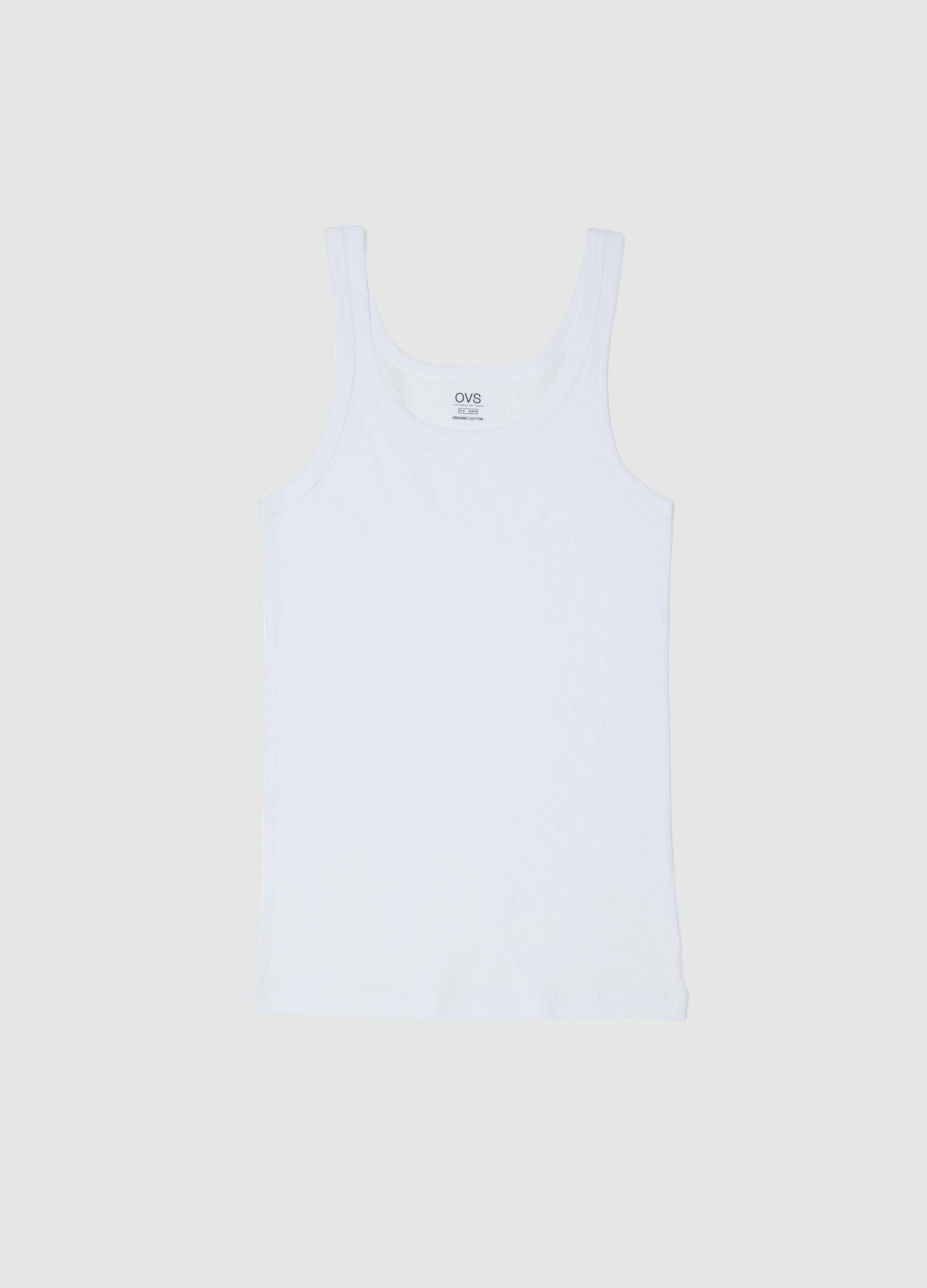 White pure cotton vest regular fit