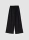 Black wide-leg jogger trousers_0