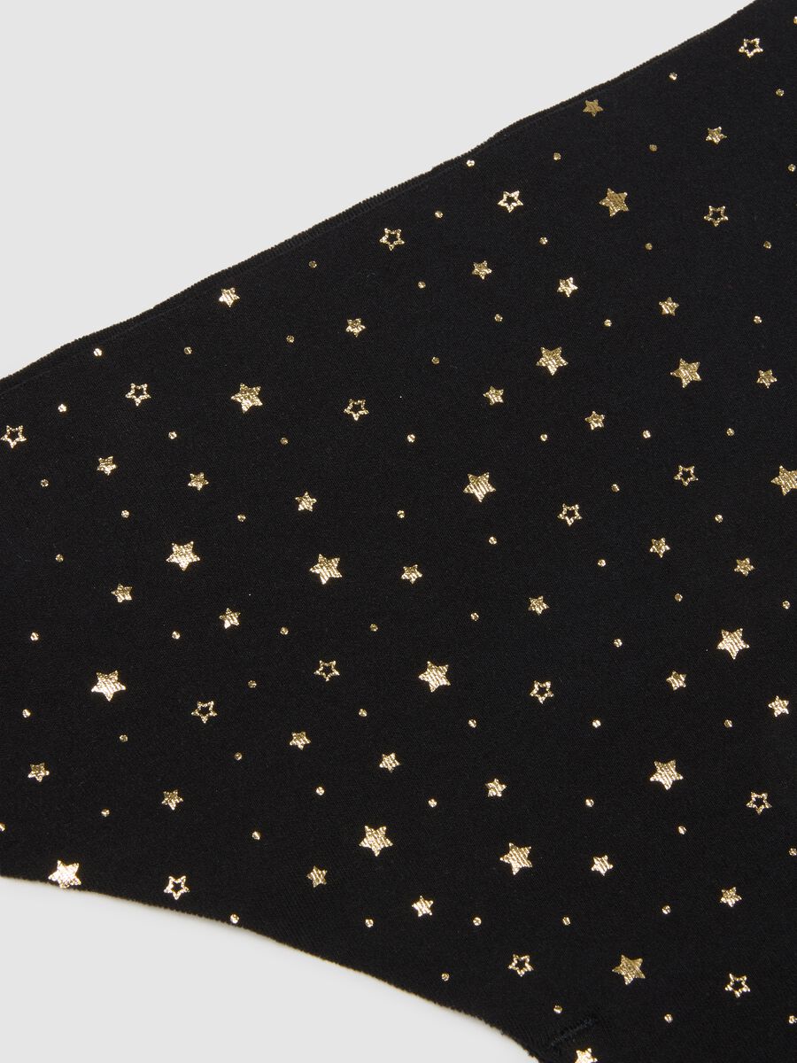 Slip nero in cotone elasticizzato_5