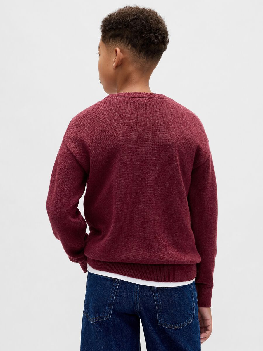 Maglione rosso in cotone_1