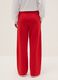 Red wide-leg cotton blend trousers regular fit with Everlast logo_2