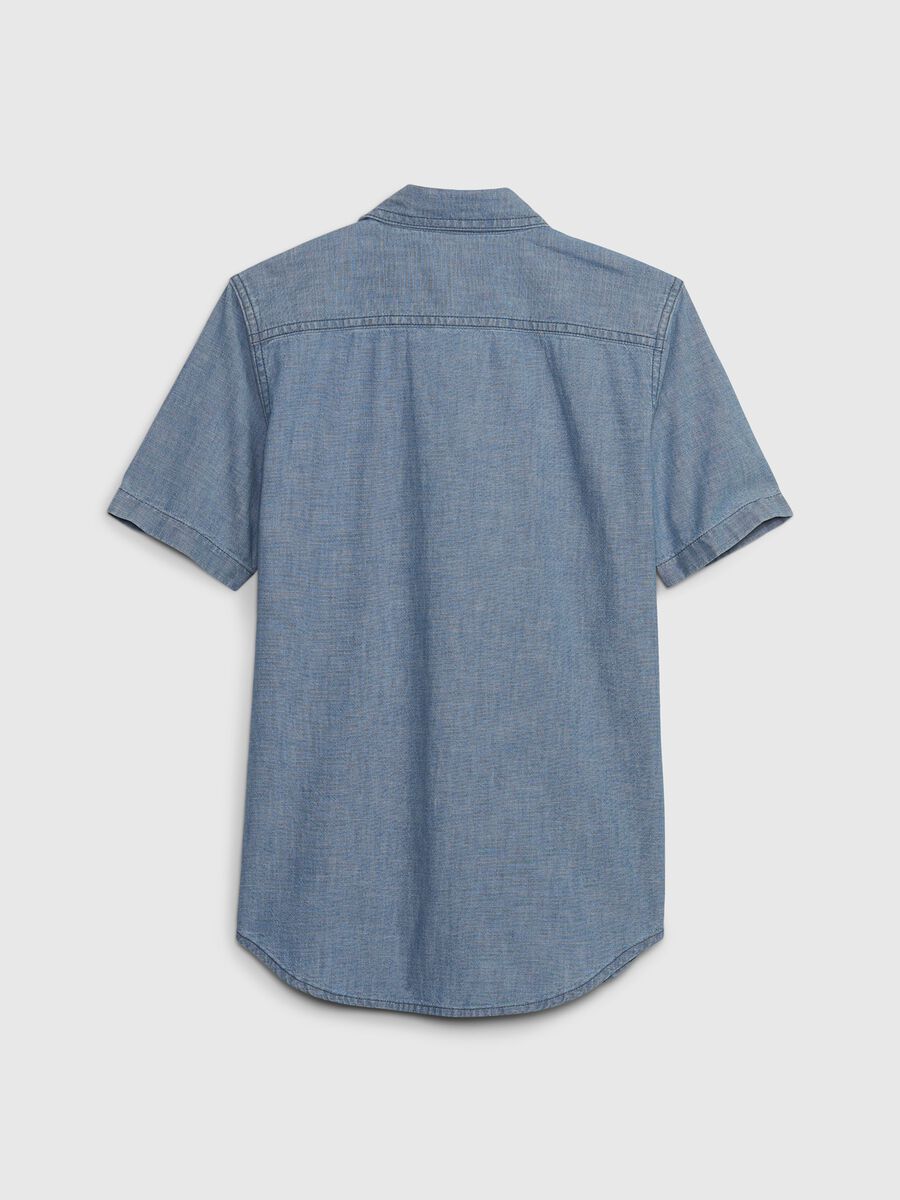 Camicia workwear in cotone chambray_1