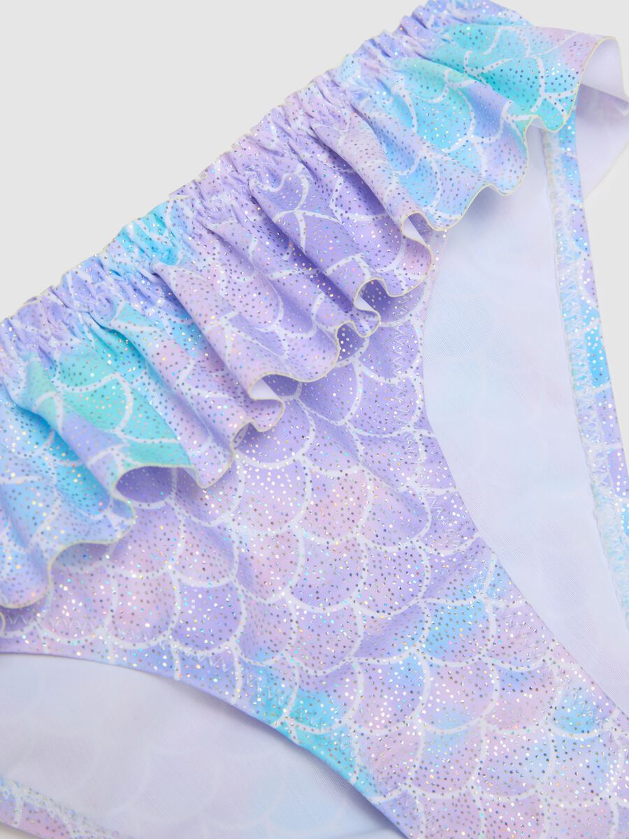 Multicoloured Girls' Bikini with Ruffles_2