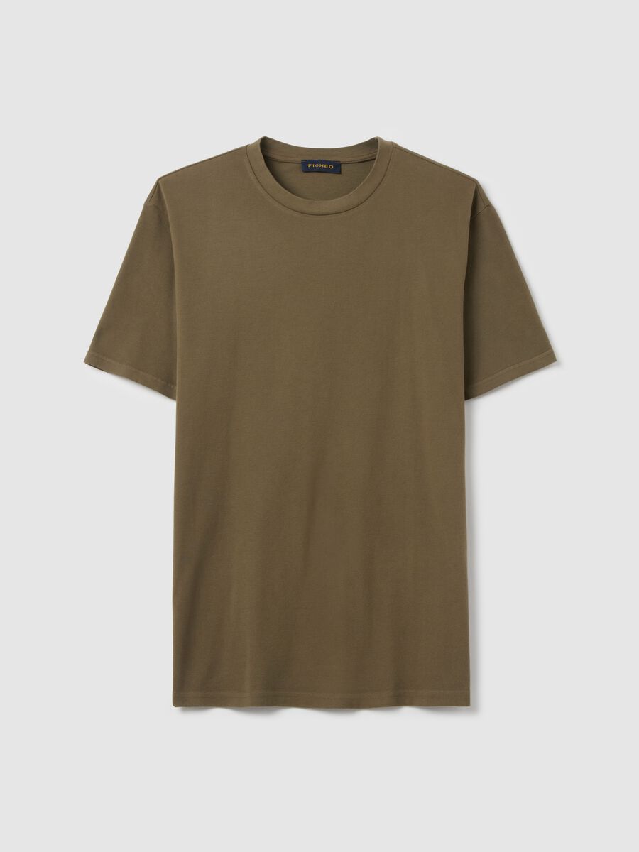 Solid colour cotton T-shirt_4