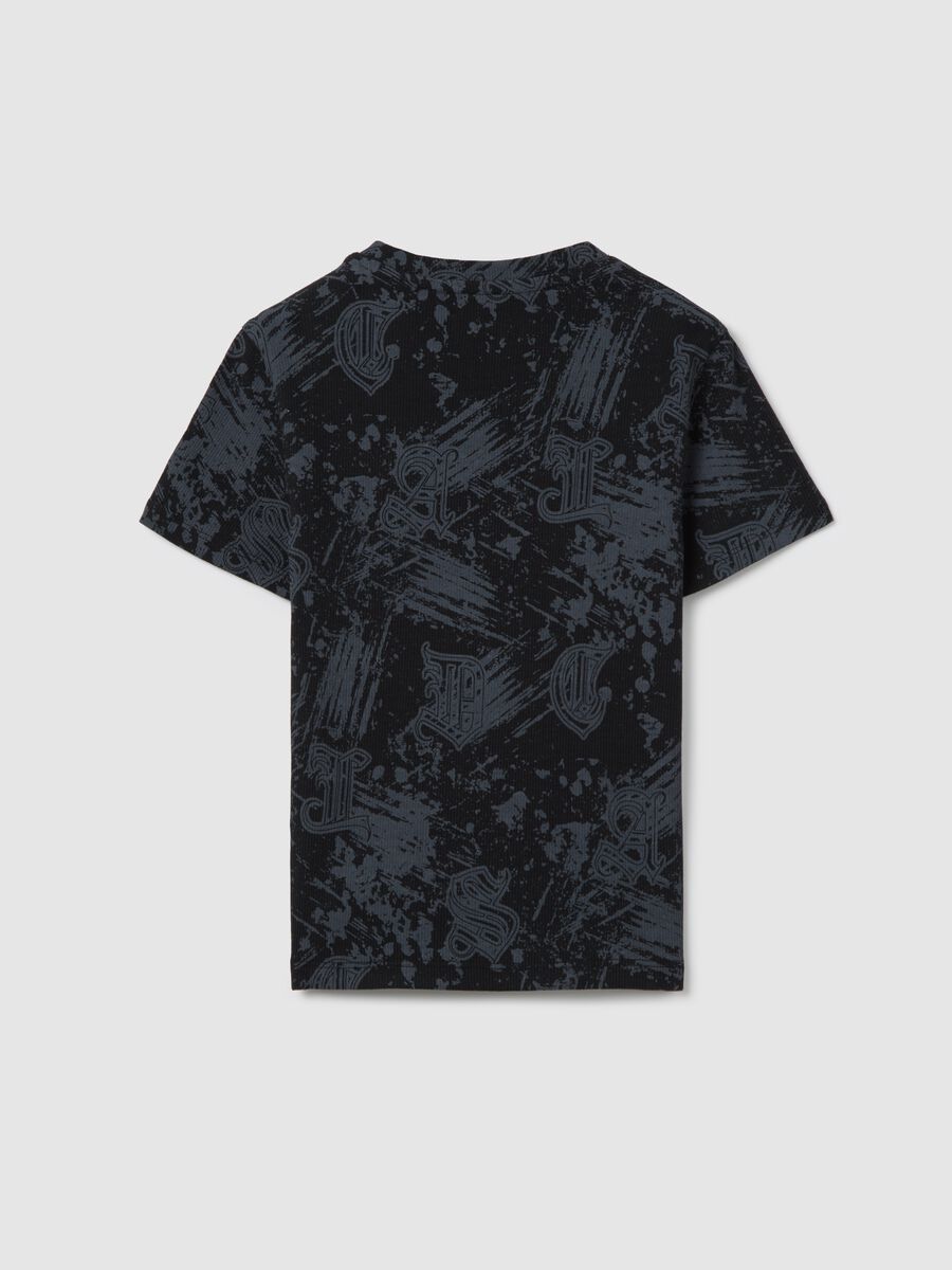 T-shirt a maniche corte nera stile Tie-Dye_4