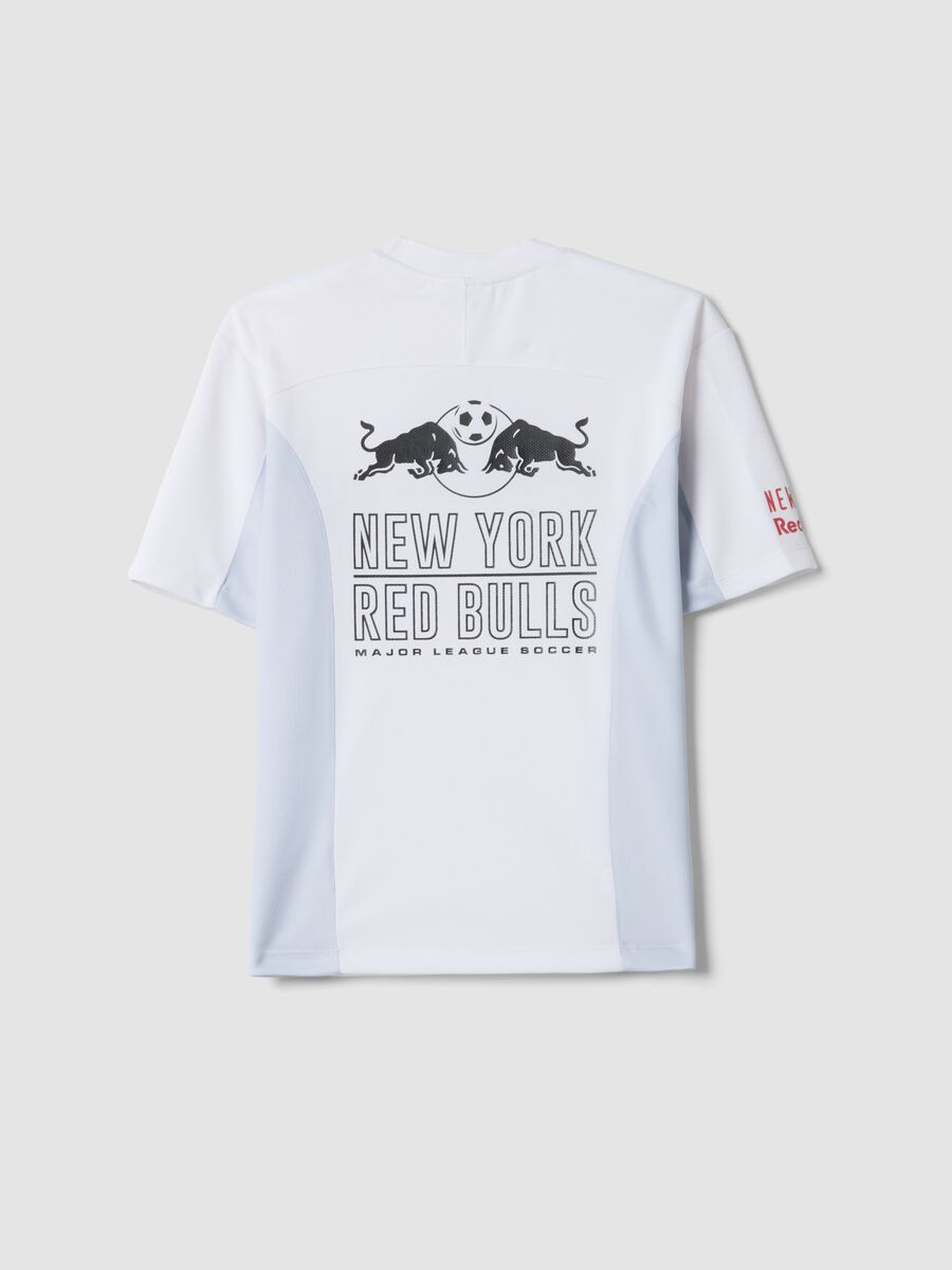 White oversized fit T-shirt with Red Bulls logo_4