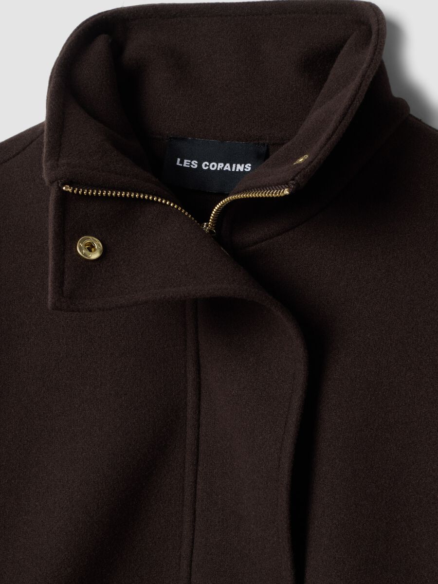 Cardigan marrone in misto viscosa regular fit_1