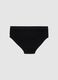 Mutandina da ragazza in cotone nero regular fit_1