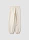 White cotton-blend jogger trousers with elasticated waist, regular fit_1