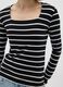 Black and white striped crew neck jumper_3