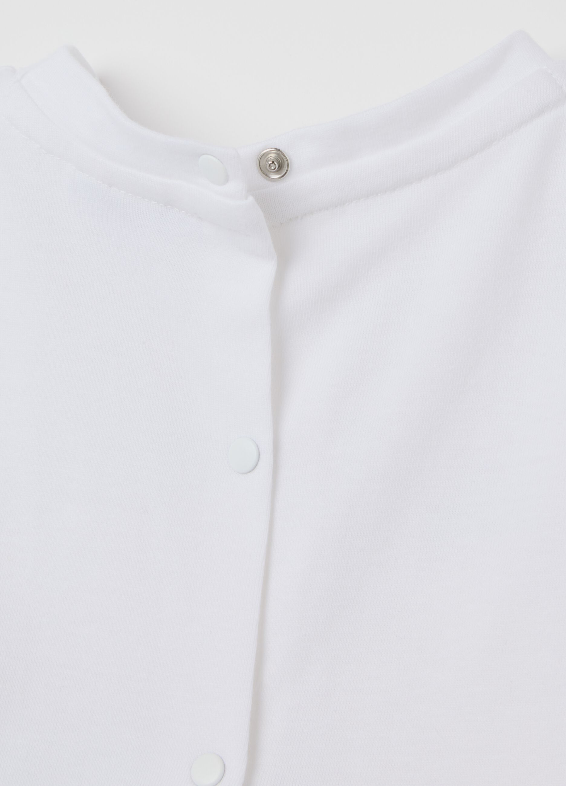 Set neonato da unisex in puro cotone bianco con maniche corte