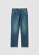 Blue pure cotton regular-fit jeans for boys_3