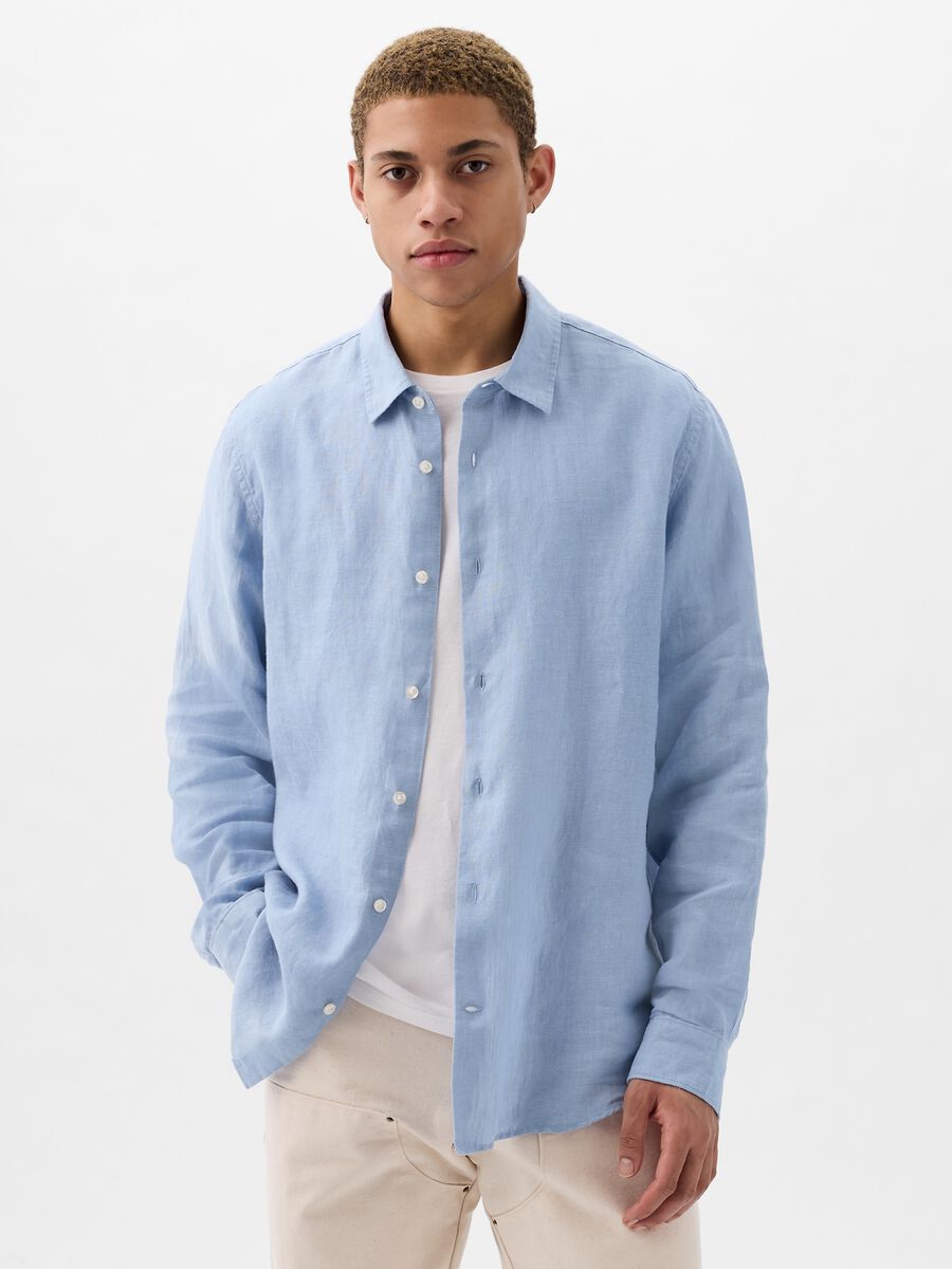 Regular-fit shirt in linen_0