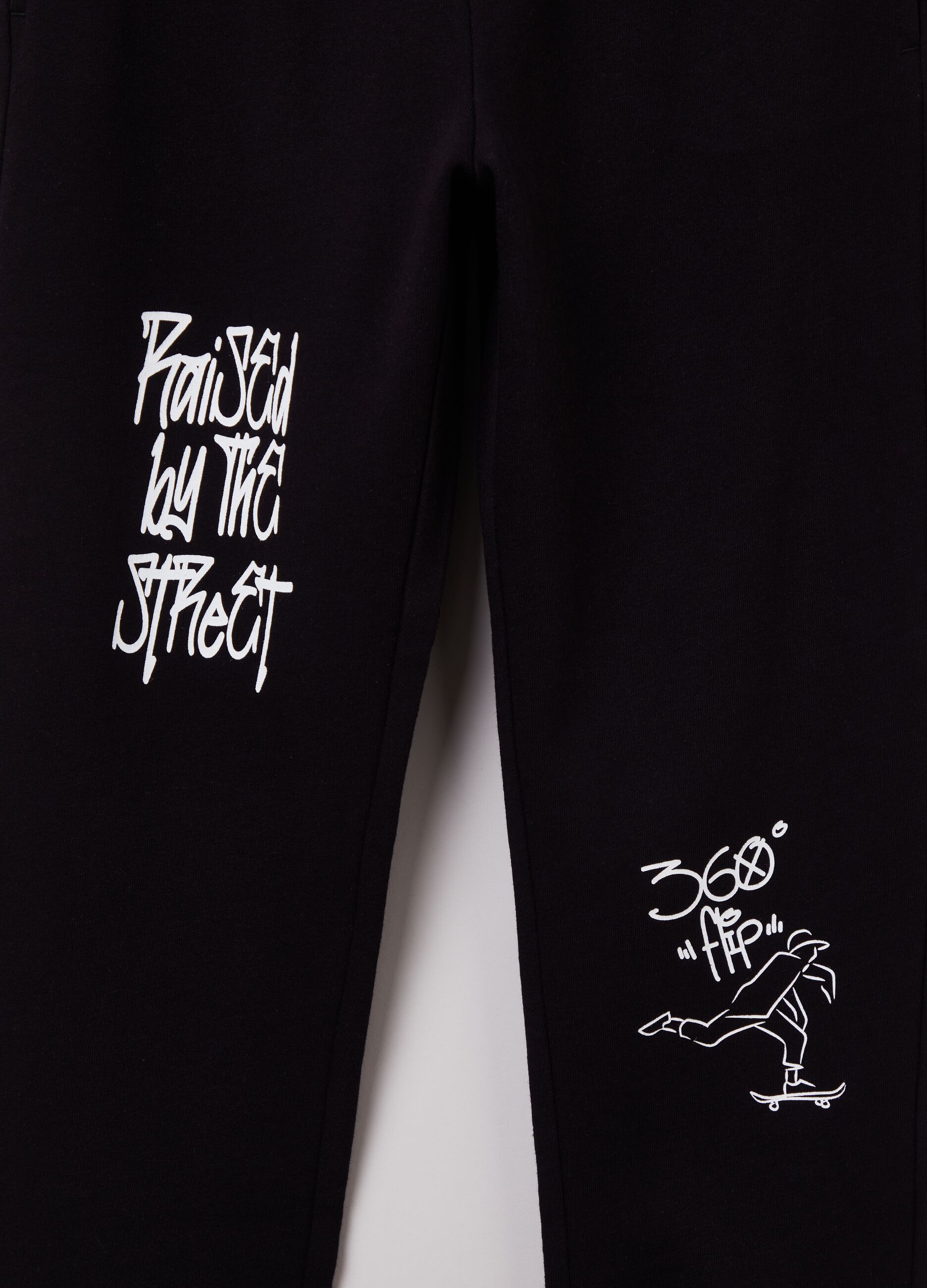 Joggers in felpa con stampa lettering _2